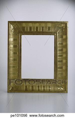 leaf, frame, indoor, household, gold, object, art View Large Photo Image Stock Photograph - leaf, frame, indoor, household, gold, object, art. Fotosearch