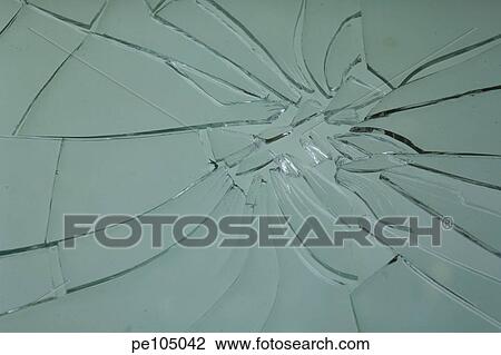 Stock Image - glass, background, emotion, crack, contrast, green, abstract. Fotosearch