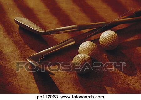 Stock Image - arrangement, golf, fitness, club, antique. Fotosearch