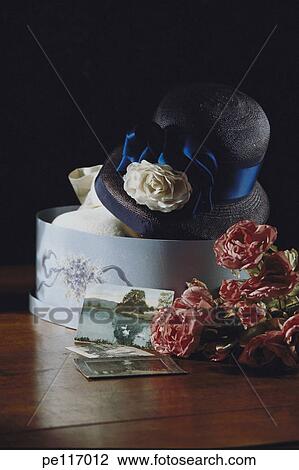 Stock Image - arrangement, hat, clothing, assorted, antique. Fotosearch