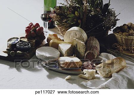 assorted, food, ensemble, cheese, arrangement View Large Photo Image Stock Photo - assorted, food, ensemble, cheese, arrangement. Fotosearch