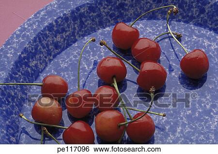 blue, plate, food, cherry, arrangement View Large Photo Image Stock Photograph - blue, plate, food, cherry, arrangement. Fotosearch