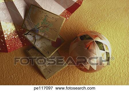 Stock Photo - decoration, still life, paper, oriental, arrangement. Fotosearch