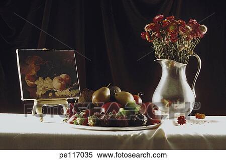 Stock Photography - food, arrangement, flower, assorted, art, fruit, antique. Fotosearch