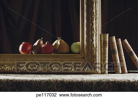 Stock Image - frame, arrangement, food, assorted, art, fruit, antique. Fotosearch