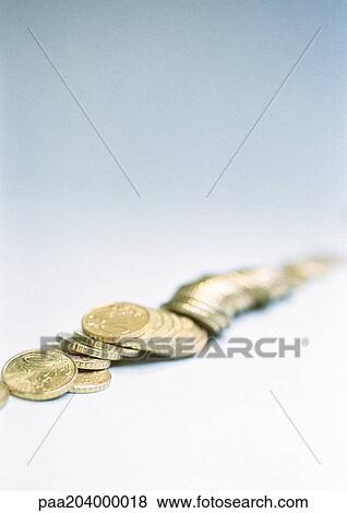 Line of euro coins. View Large Photo Image Stock Photo - Line of euro coins.. Fotosearch