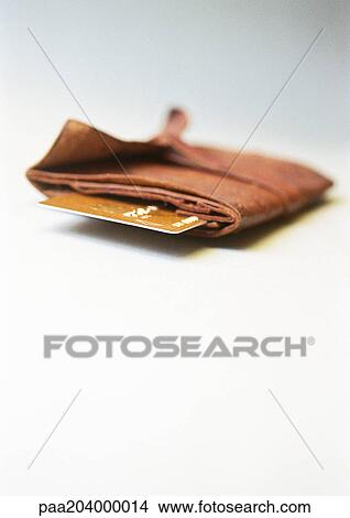 Wallet with credit card, close-up View Large Photo Image Picture - Wallet with credit card, close-up. Fotosearch