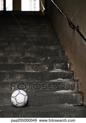 Soccer ball on steps View Large Photo Image Stock Photo - Soccer ball on steps. Fotosearch