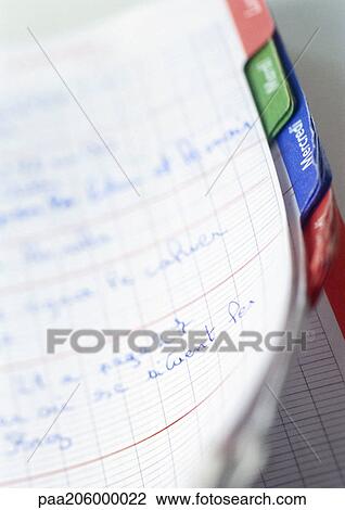 Homework notebook, close-up. View Large Photo Image Stock Image - Homework notebook, close-up.. Fotosearch