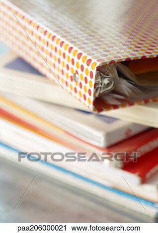 Pile of school books, close-up View Large Photo Image Stock Image - Pile of school books, close-up. Fotosearch