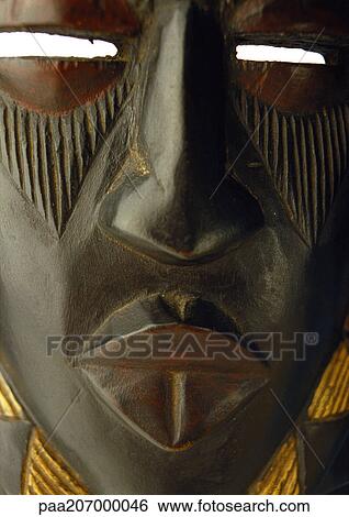 African mask, close-up. View Large Photo Image Stock Photograph - African mask, close-up.. Fotosearch