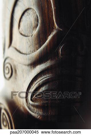 Polynesian sculpture, close-up. View Large Photo Image Stock Photography - Polynesian sculpture, close-up.. Fotosearch