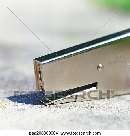 Stapler, close-up. View Large Photo Image Picture - Stapler, close-up.. Fotosearch