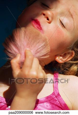 Little girl with make-up brush, portrait. View Large Photo Image Stock Photograph - Little girl with make-up brush, portrait.. Fotosearch