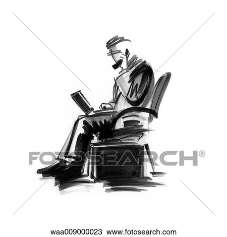 drawing, black and white, illustration, computer, mobile, data processing, work View Large Illustration Drawing - drawing, black and white, illustration, computer, mobile, data processing, work. Fotosearch