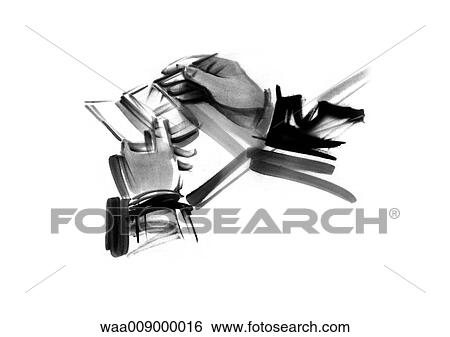 Stock Illustration - drawing, black and white, illustration, diary, electronic message minder, appointment, to communicate. Fotosearch