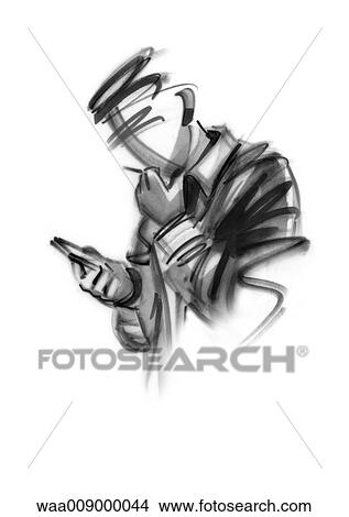 drawing, black and white, illustration, telephone, mobile, message, to communicate View Large Illustration Stock Illustration - drawing, black and white, illustration, telephone, mobile, message, to communicate. Fotosearch