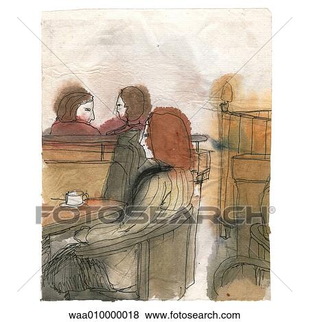 コーヒー コーヒーブレイク バー 図画 イラスト 壊れなさい リラックス イラスト Waa Fotosearch