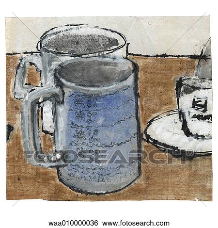 coffee, coffee break, cup, drawing, illustration, break, relaxation View Large Illustration Stock Illustration - coffee, coffee break, cup, drawing, illustration, break, relaxation. Fotosearch