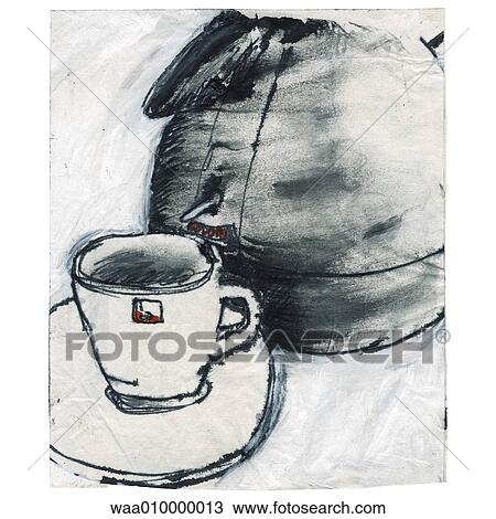 coffee, coffee break, thermos flask, drawing, illustration, break, relaxation View Large Illustration Drawing - coffee, coffee break, thermos flask, drawing, illustration, break, relaxation. Fotosearch