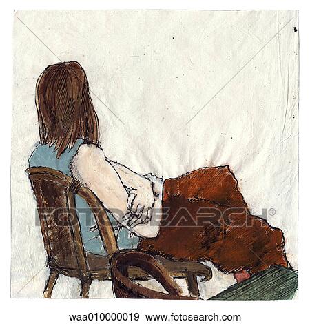 drawing, illustration, bar, coffee, waiting, loneliness View Large Illustration Stock Illustration - drawing, illustration, bar, coffee, waiting, loneliness. Fotosearch