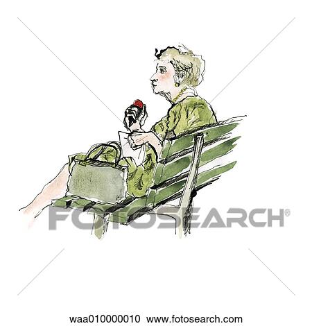 drawing, illustration, break, bench, senior, loneliness, relaxation View Large Illustration Clipart - drawing, illustration, break, bench, senior, loneliness, relaxation. Fotosearch