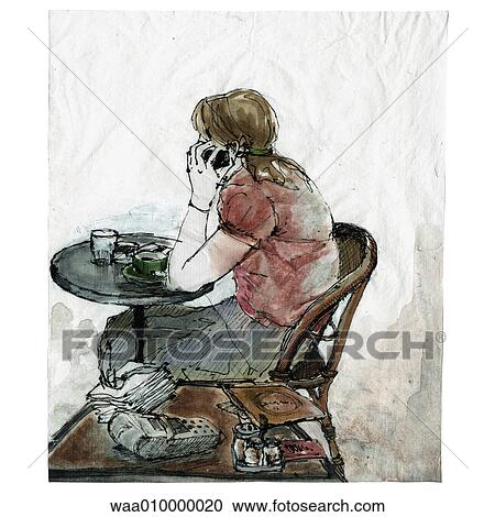 telephones, to telephone, mobile, to communicate, communication, conversation, drawing View Large Illustration Clipart - telephones, to telephone, mobile, to communicate, communication, conversation, drawing. Fotosearch