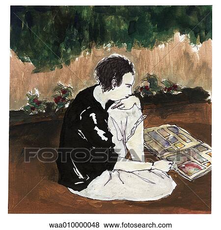 wellbeing, leisure, reading, reader, book, relaxation, break View Large Illustration Stock Illustration - wellbeing, leisure, reading, reader, book, relaxation, break. Fotosearch