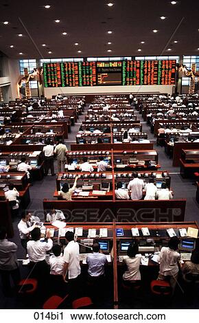 Stock Image - Interior View of the Manila Stock Exchange The Philippines. Fotosearch