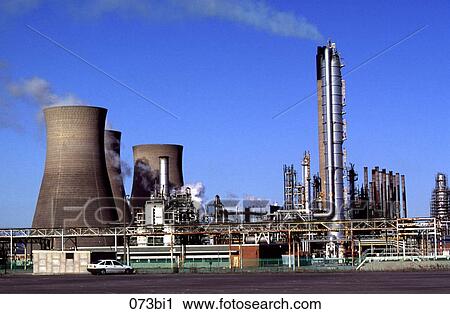 Oil Refinery Cooling Towers View Large Photo Image Stock Image - Oil Refinery Cooling Towers. Fotosearch