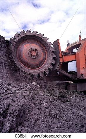 Stock Image - Open Cast Coal Mining Bucket Excavator. Fotosearch