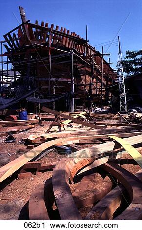 Wooden Boat under Construction Thailand View Large Photo Image Stock Image - Wooden Boat under Construction Thailand. Fotosearch