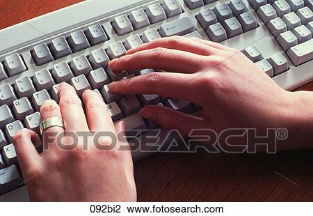 Close-up of Woman`s Hands on a Computer Keyboard View Large Photo Image Stock Image - Close-up of Woman`s Hands on a Computer Keyboard. Fotosearch