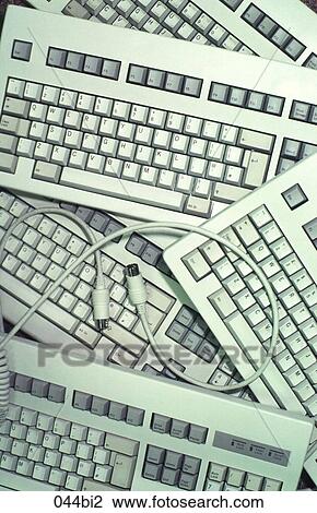 Stock Image - Montage of Computer Keyboards. Fotosearch