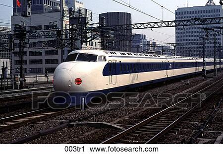 Stock Image - Bullet Train Tokyo Japan. Fotosearch