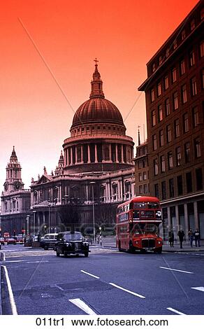 Bus and Taxi outside St Pauls Cathedral London View Large Photo Image Stock Image - Bus and Taxi outside St Pauls Cathedral London. Fotosearch