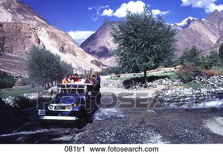 Crowded Jeep Crossing Ford Pakistan View Large Photo Image Stock Image - Crowded Jeep Crossing Ford Pakistan. Fotosearch