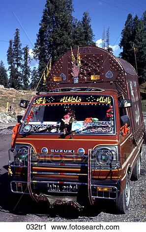 Stock Image - Decorated Van Pakistan. Fotosearch