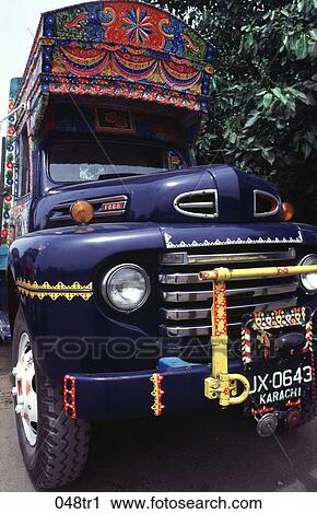 Stock Image - Decorative Truck Pakistan. Fotosearch