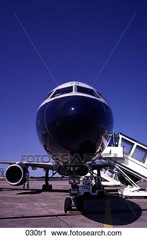 Stock Image - Front of an Aeroplane. Fotosearch