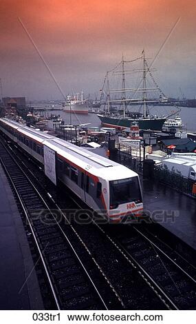 Metro Train near Hamburg Harbour Germany View Large Photo Image Stock Image - Metro Train near Hamburg Harbour Germany. Fotosearch