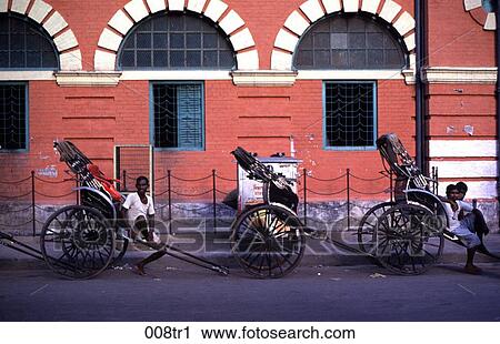 Rank of Rickshaw Pullers Calcutta India View Large Photo Image Stock Image - Rank of Rickshaw Pullers Calcutta India. Fotosearch