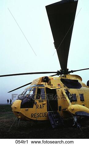 Stock Image - Yellow Rescue Helicopter. Fotosearch
