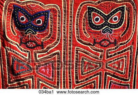 Stock Image - Mola Textile Colombia. Fotosearch
