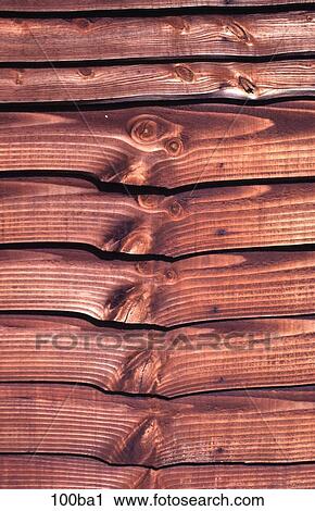 Stock Image - Side of Wooden Garden Fence. Fotosearch