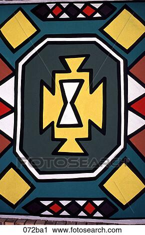 Stock Image - South Colourful Graphic Mural. Fotosearch