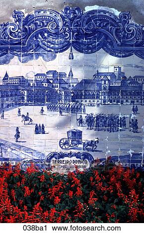 Tiled Wall Lisbon View Large Photo Image Stock Image - Tiled Wall Lisbon. Fotosearch