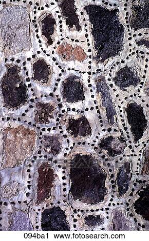 Stock Image - Wall Detail Teotihuacan Mexico. Fotosearch