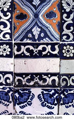 Mexican Blue and White Tiles View Large Photo Image Stock Image - Mexican Blue and White Tiles. Fotosearch