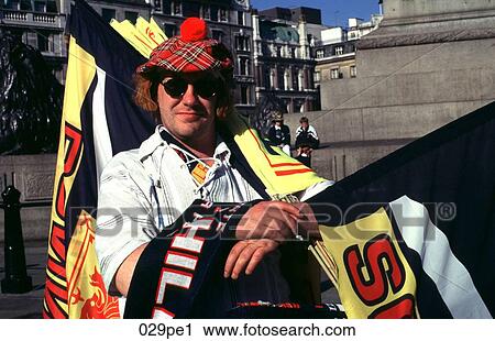 Man Selling Scottish Flags View Large Photo Image Stock Image - Man Selling Scottish Flags. Fotosearch